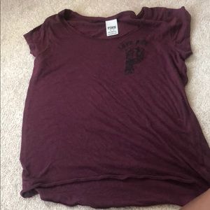Vs pink burgundy tee